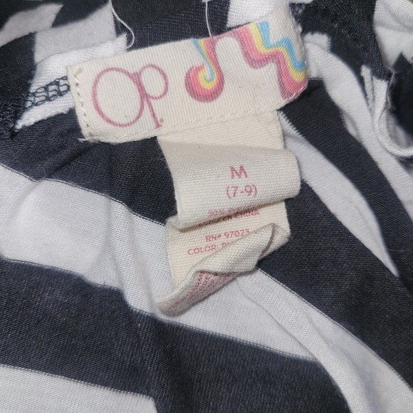 OP Black and White Striped Swimsuit Cover Up M - Picture 6 of 6